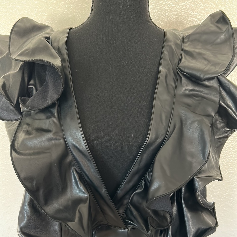 PrettyLittleThing Black Ruffle Dress - Picture 7 of 13